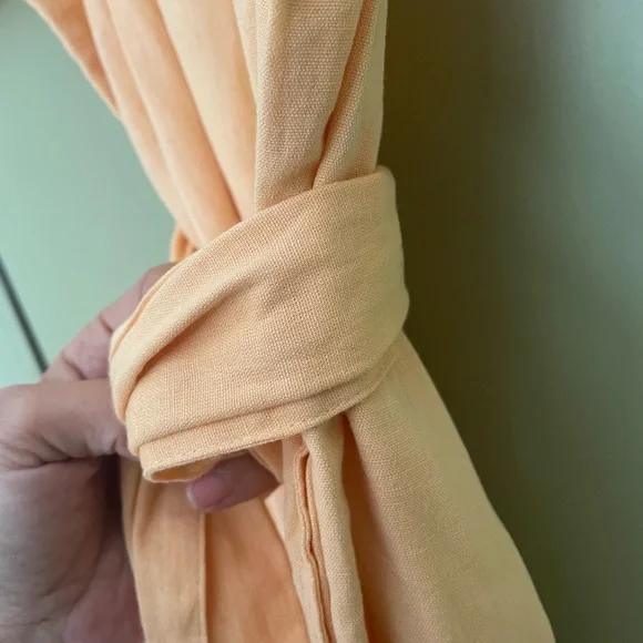 NWT Free People Off-Shoulder Nalani Jumpsuit in Light Orange Sz S - Picture 7 of 12